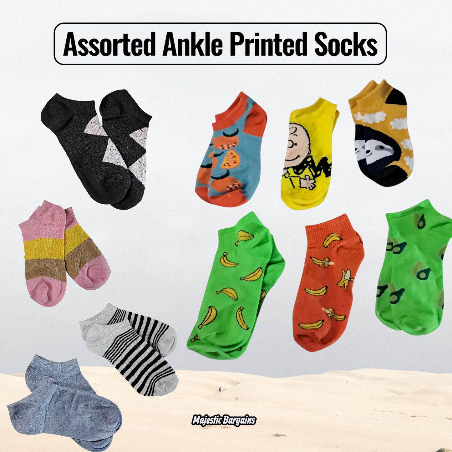PRINTED ANKLE SOCKS