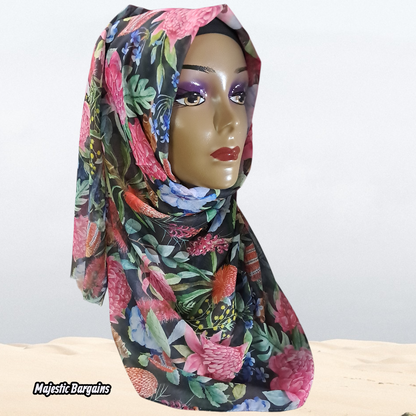 PRINTED SOFT COTTON LONG SCARF