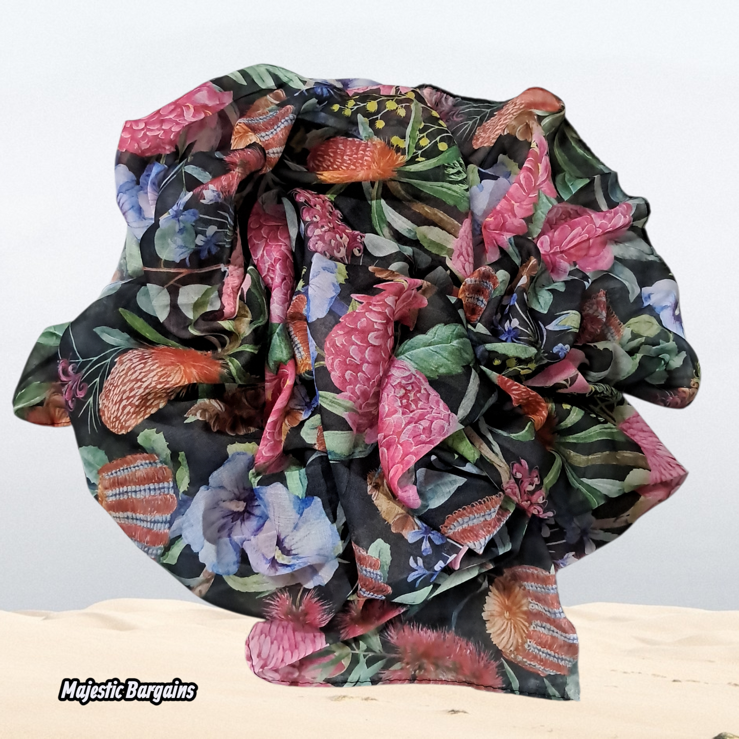 PRINTED SOFT COTTON LONG SCARF