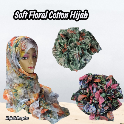PRINTED SOFT COTTON LONG SCARF