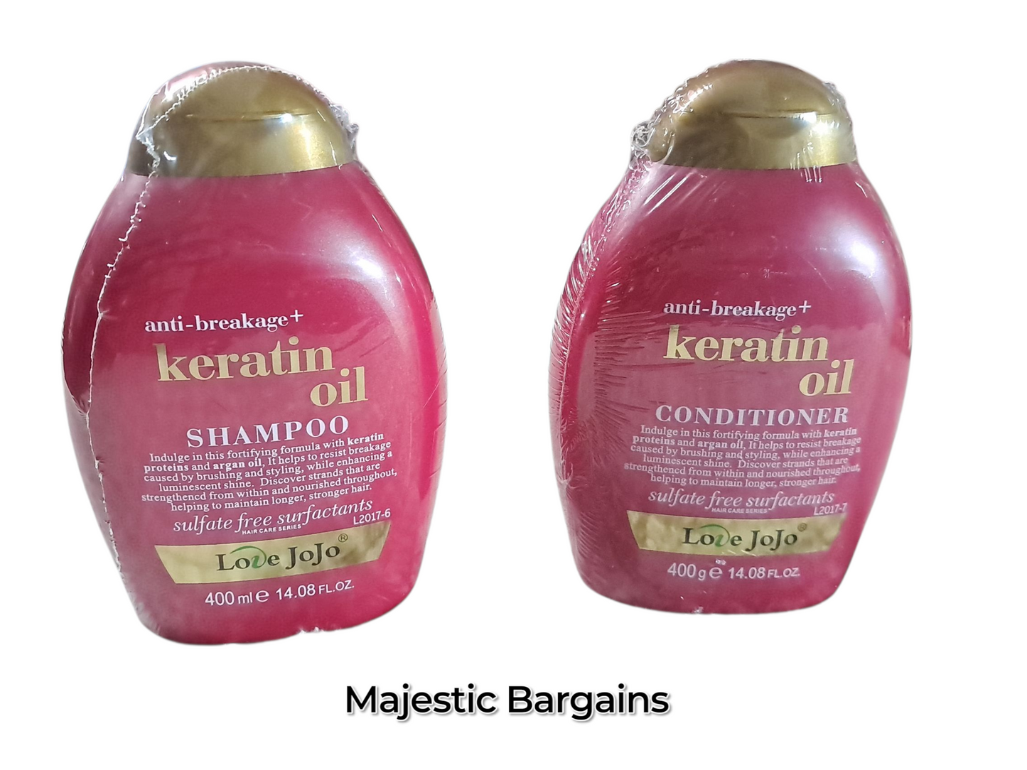 KERATIN OIL SHAMPOO/ CONDITIONER 400ML