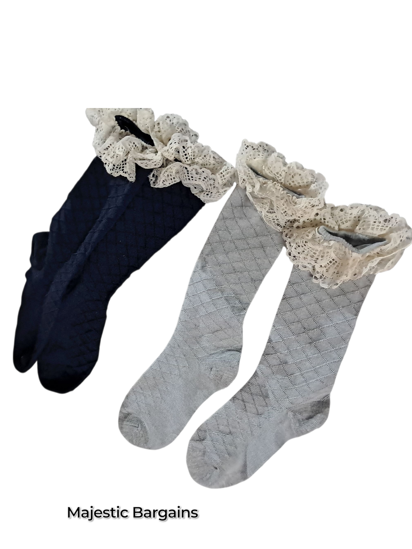 KIDDIES LONG SOCKS WITH LACE FRILL