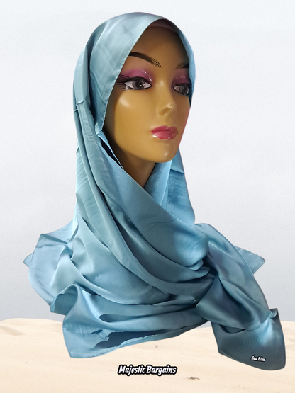VISCOSE SATIN LONG SCARF