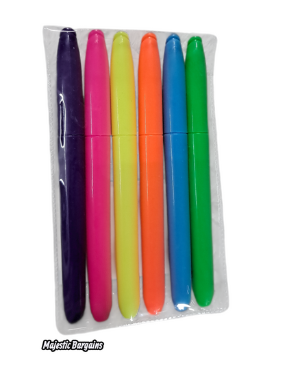 6pc HIGHLIGHTER SET (Fluorescent)