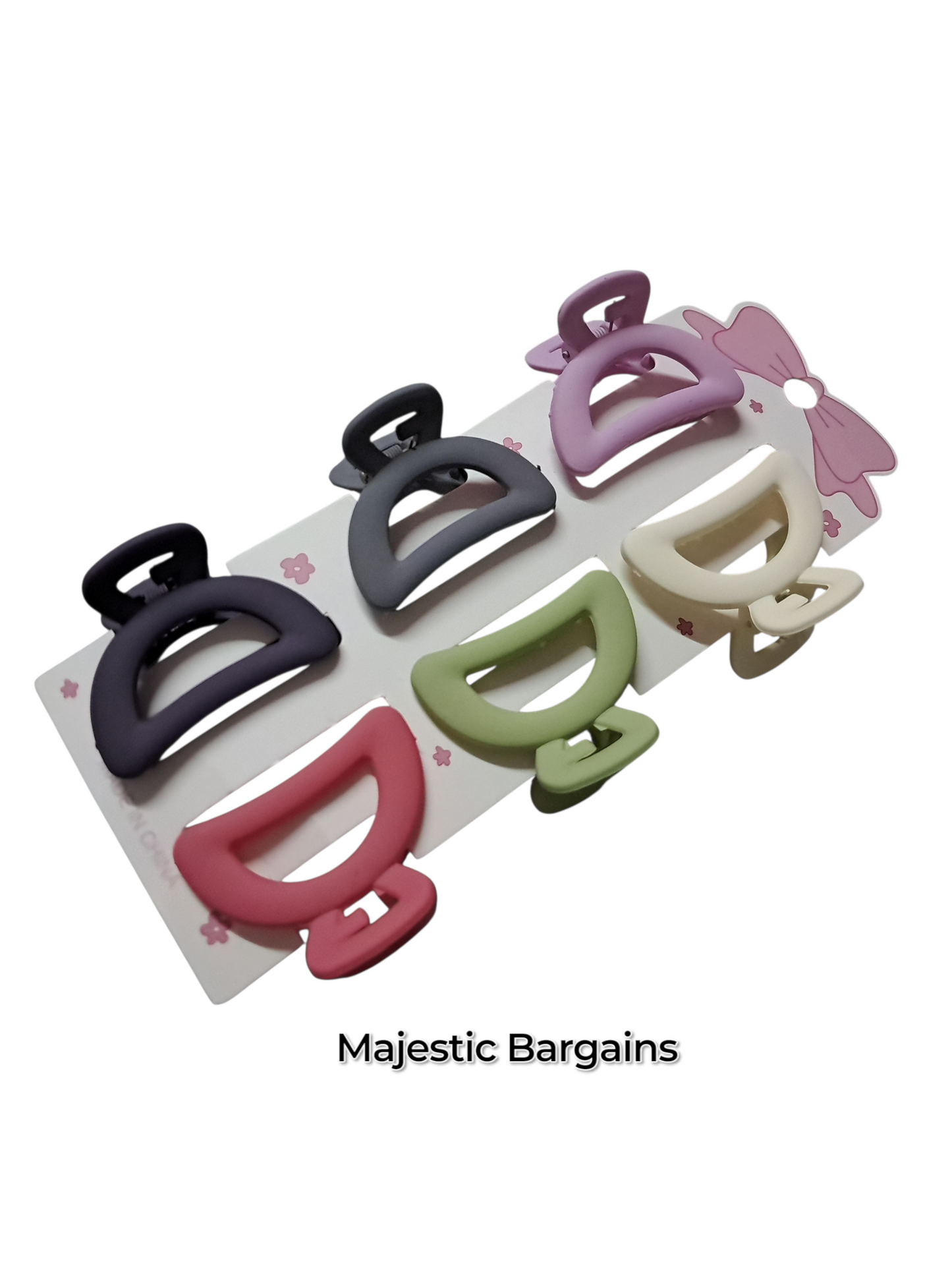 6pc MULTICOLOR HAIR CLIP SET