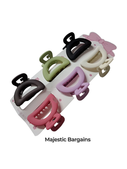 6pc MULTICOLOR HAIR CLIP SET