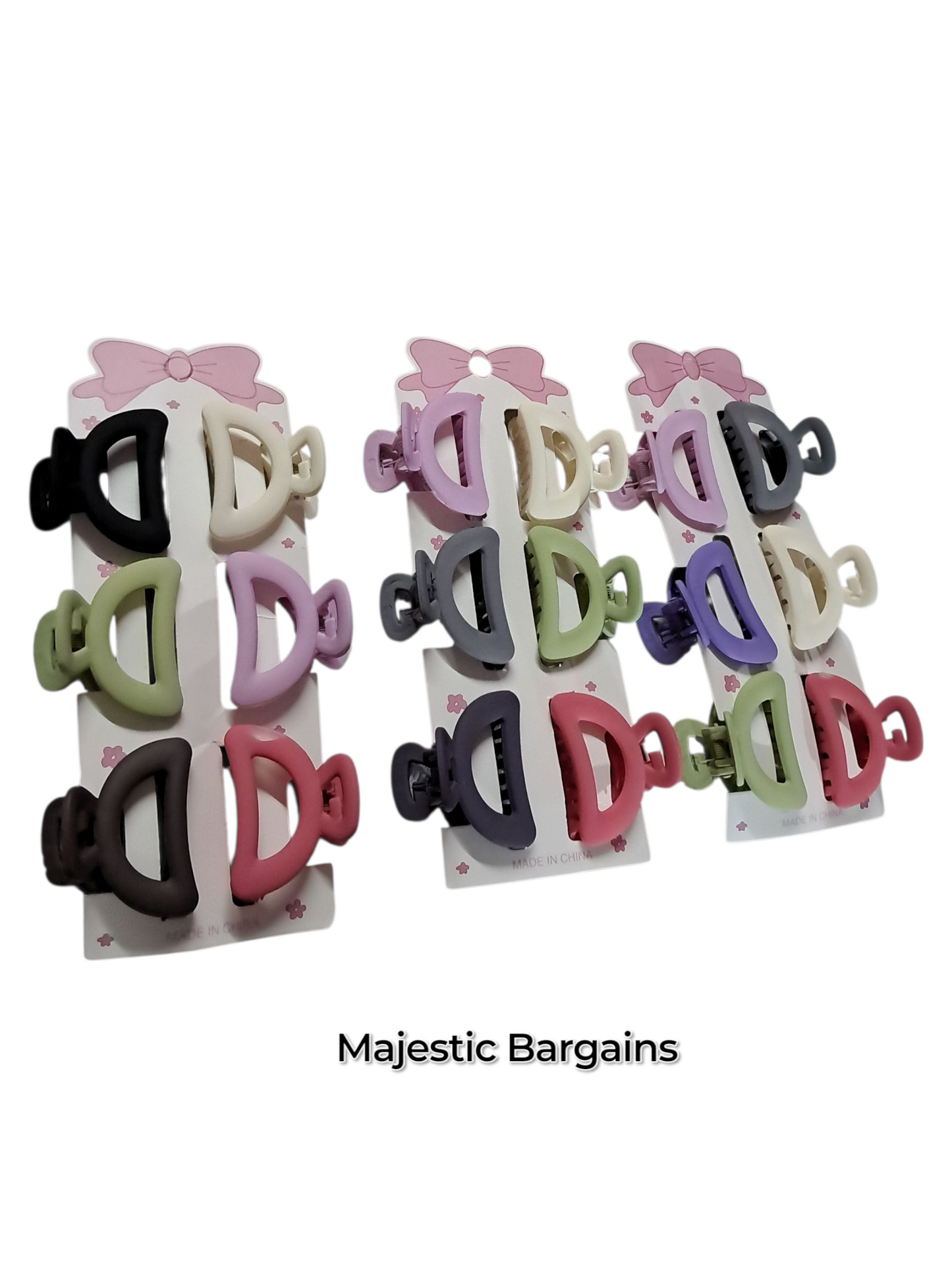 6pc MULTICOLOR HAIR CLIP SET