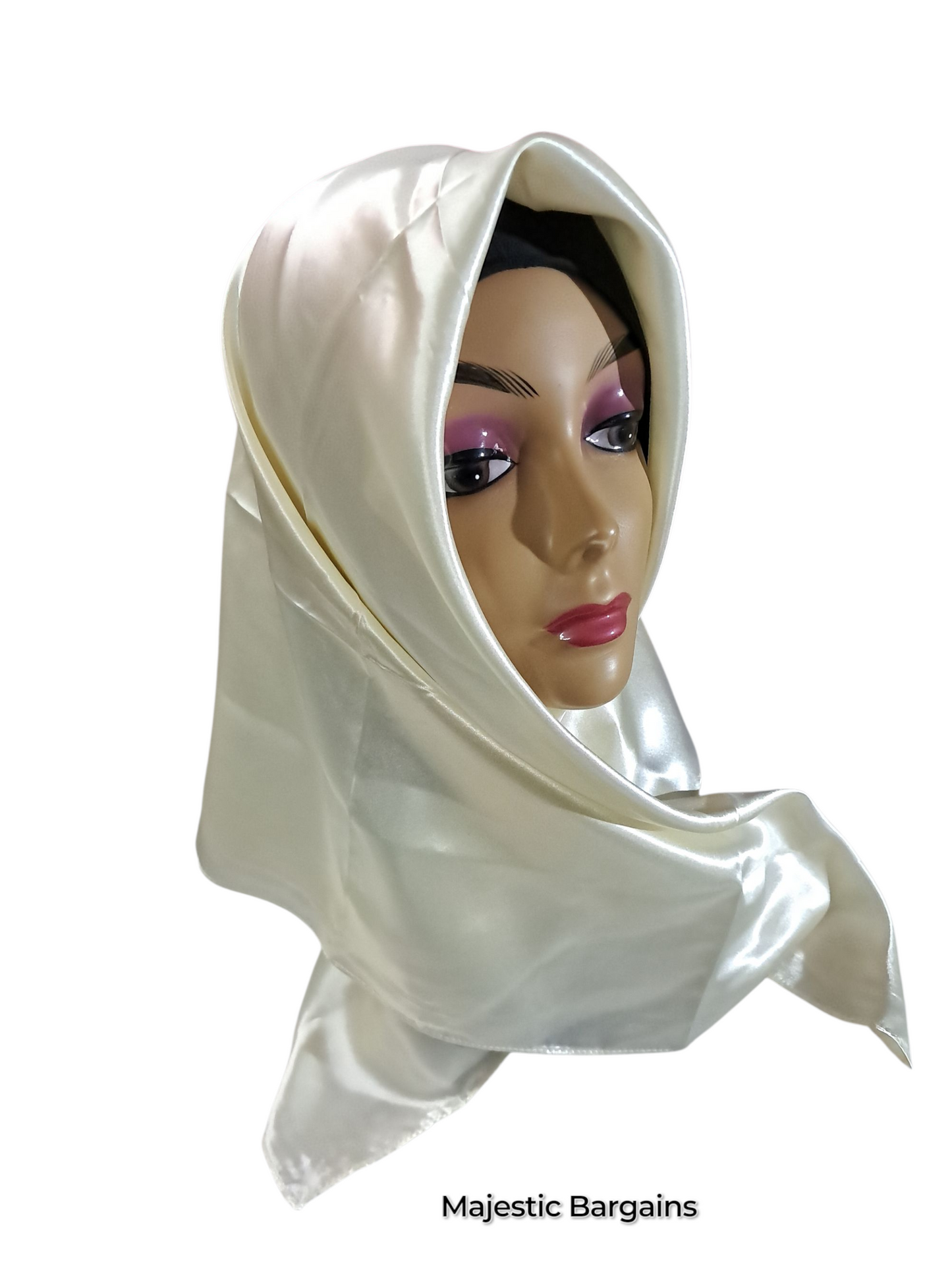 PLAIN SILK SQUARE SCARF 90X90cm