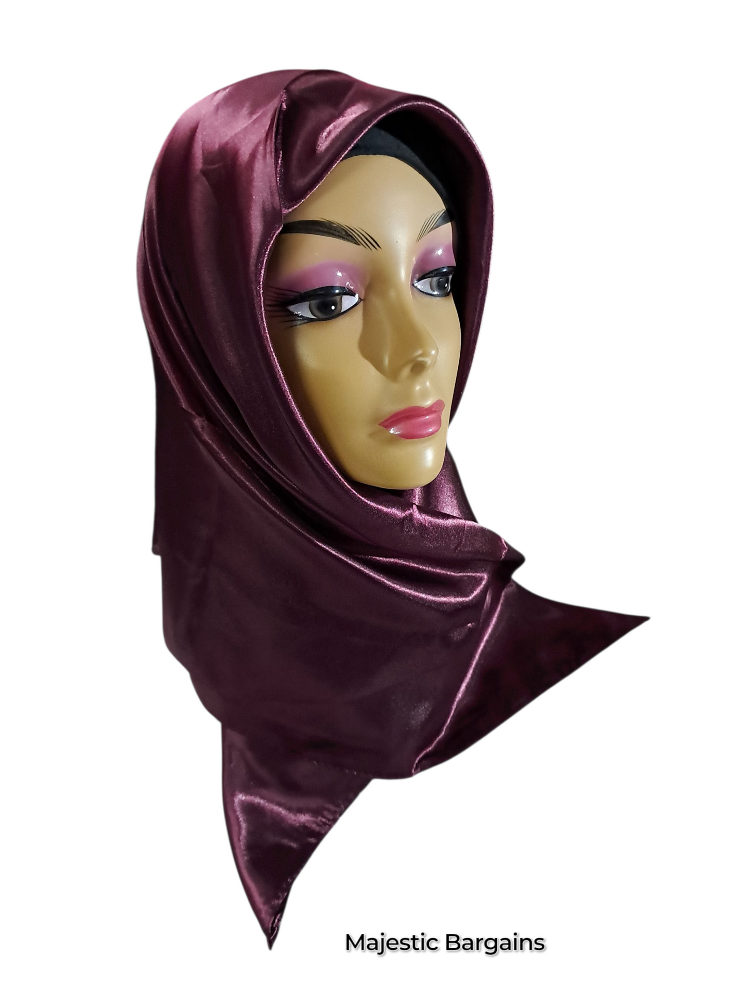 PLAIN SILK SQUARE SCARF 90X90cm