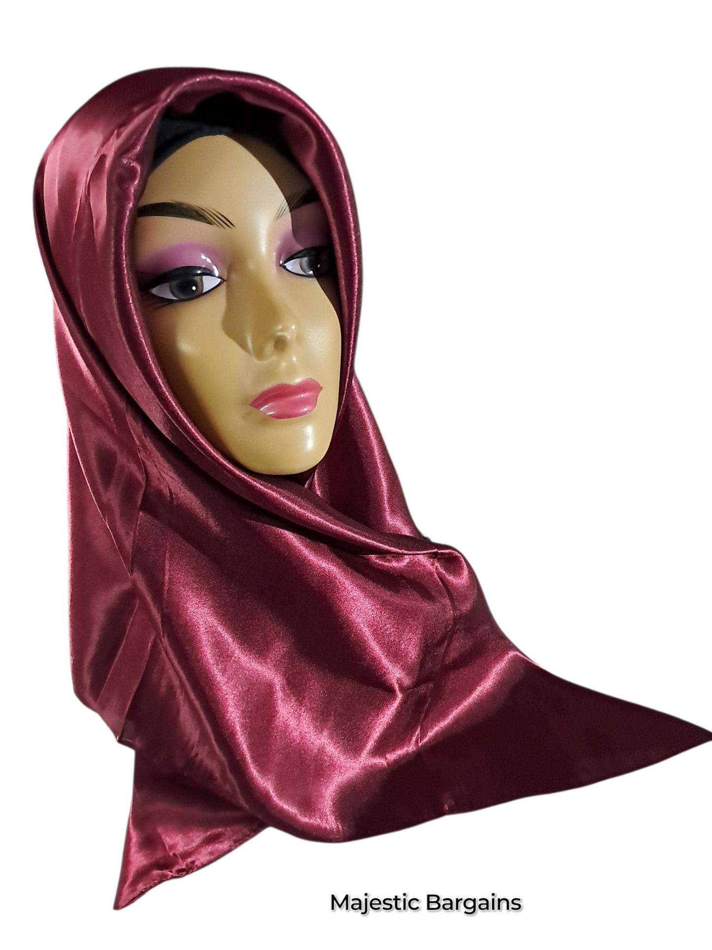 PLAIN SILK SQUARE SCARF 90X90cm