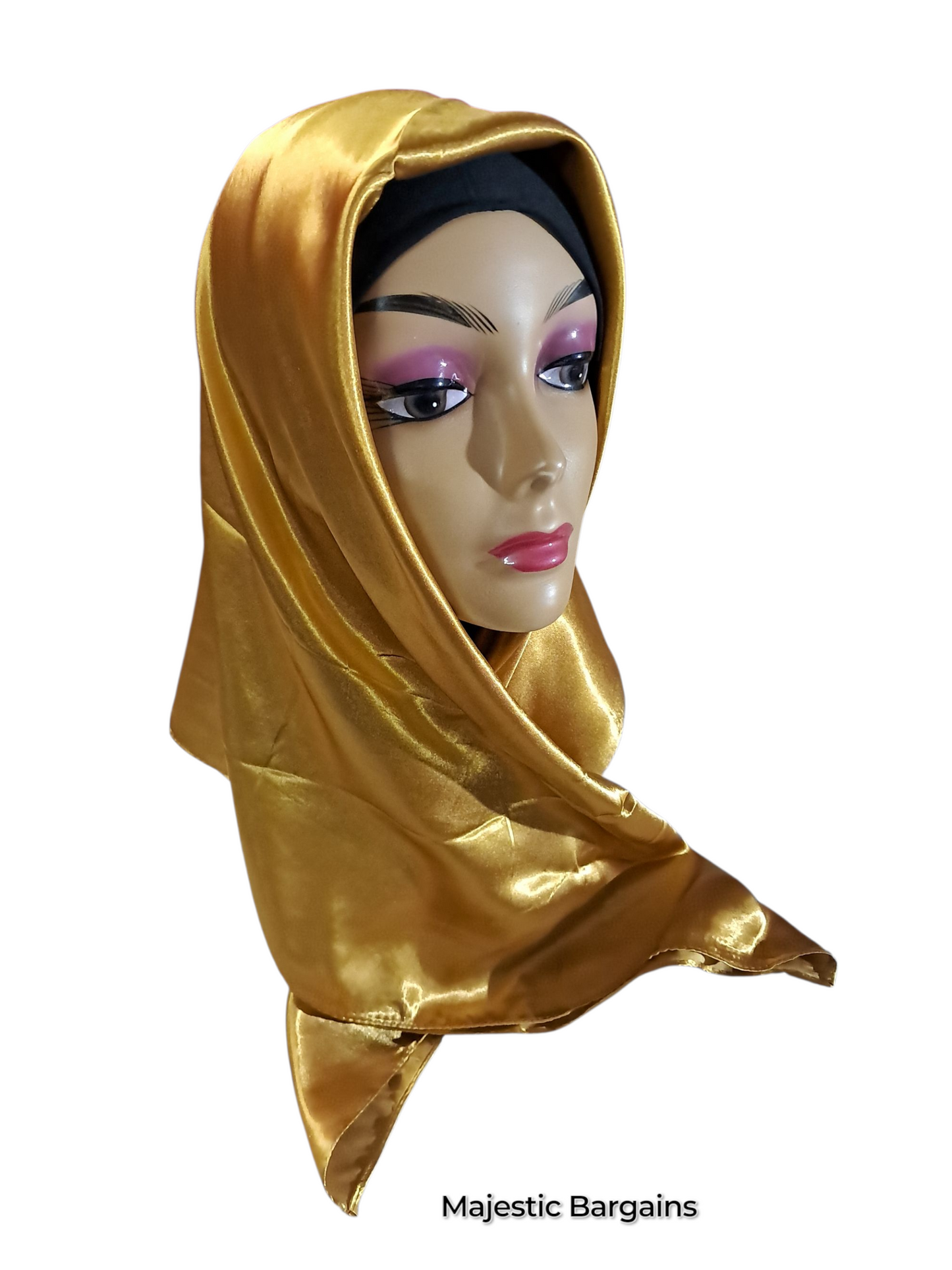 PLAIN SILK SQUARE SCARF 90X90cm