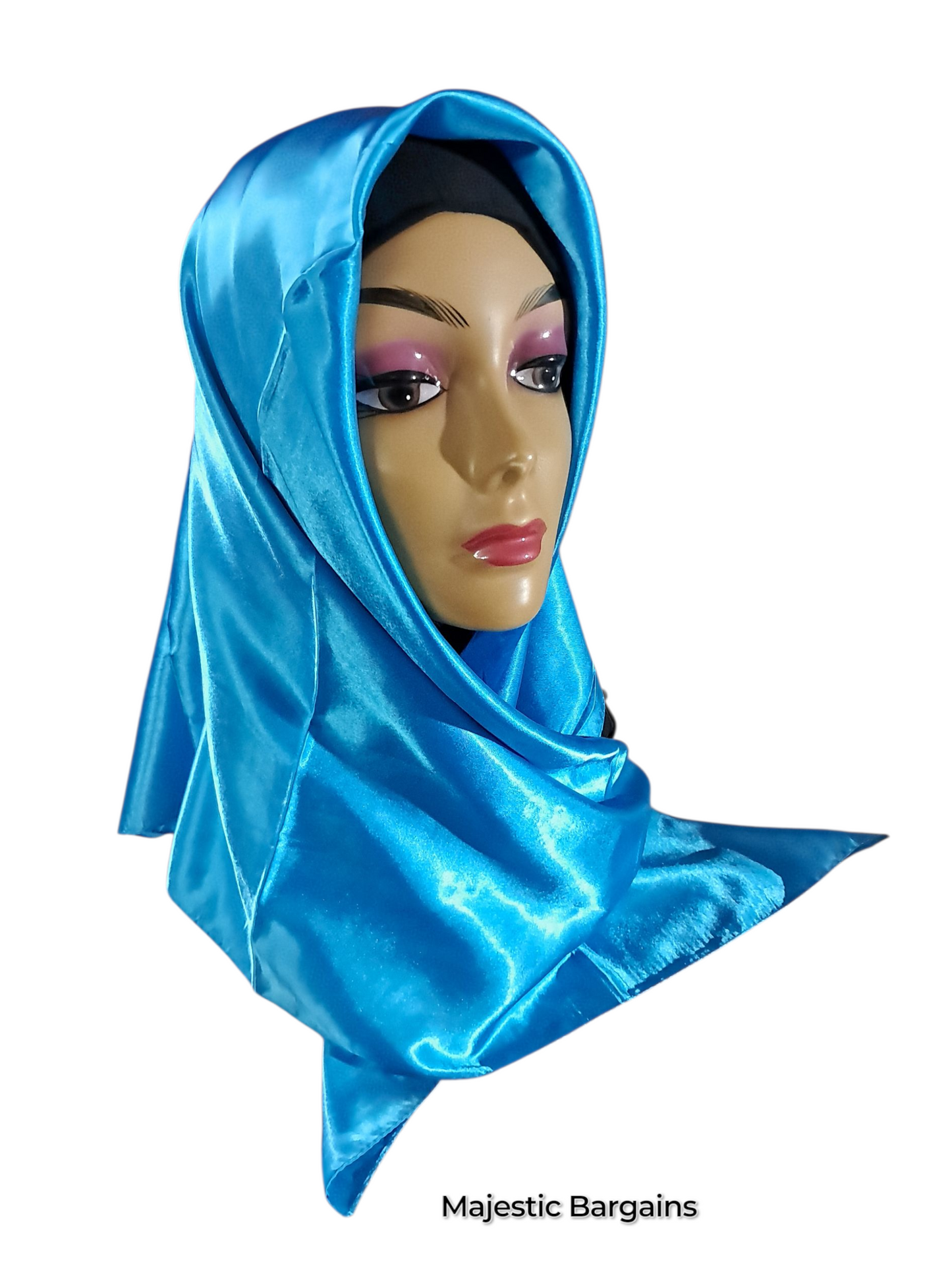 PLAIN SILK SQUARE SCARF 90X90cm