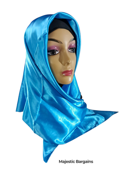 PLAIN SILK SQUARE SCARF 90X90cm