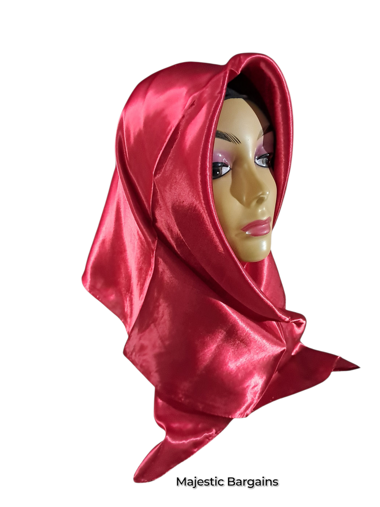 PLAIN SILK SQUARE SCARF 90X90cm