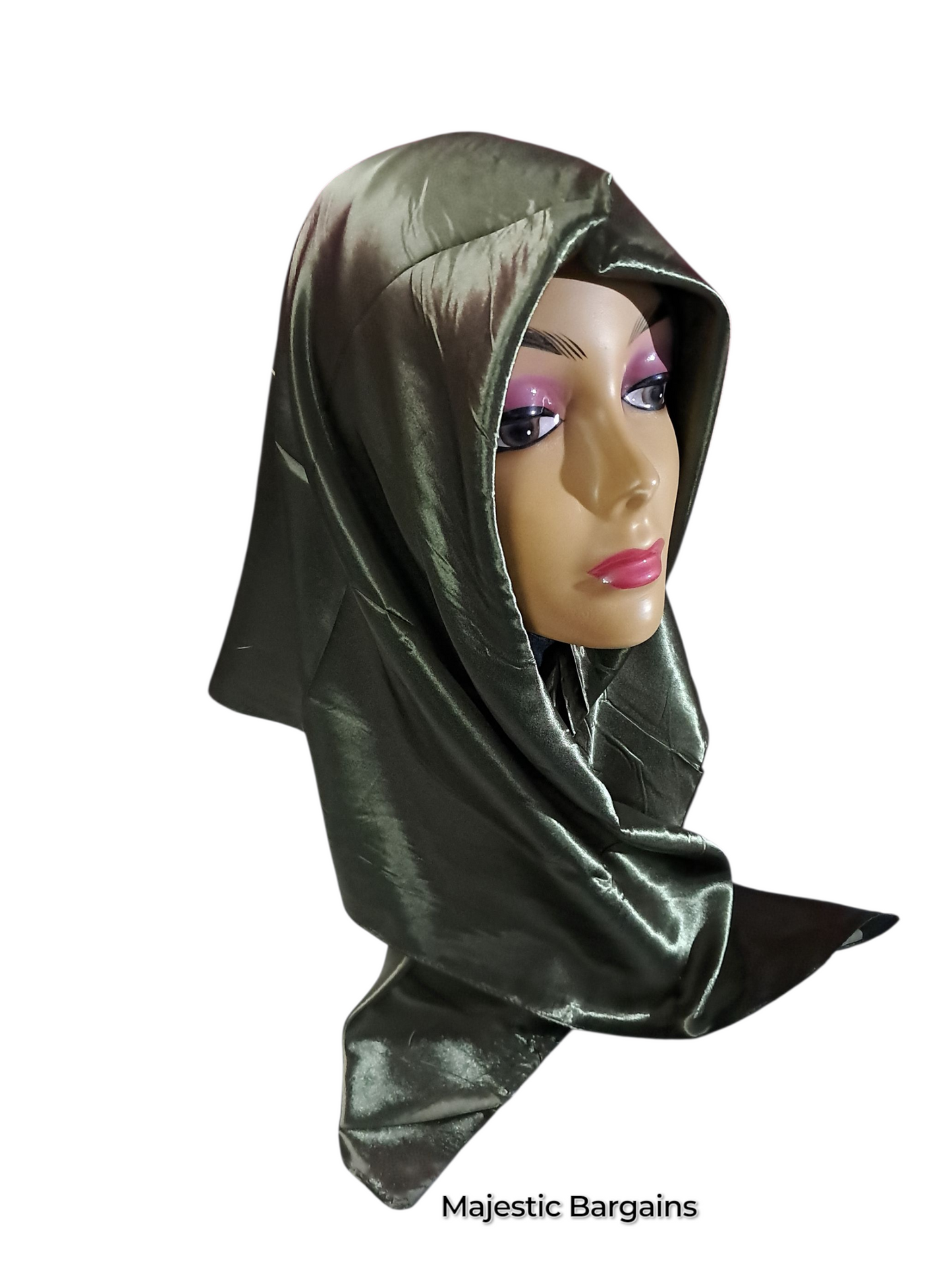 PLAIN SILK SQUARE SCARF 90X90cm