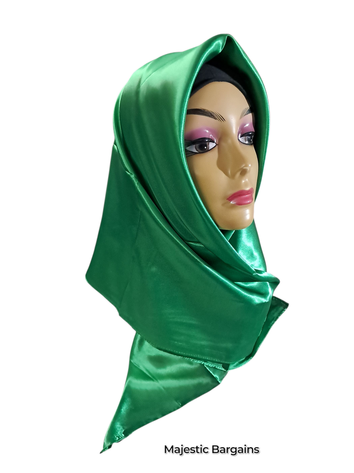 PLAIN SILK SQUARE SCARF 90X90cm