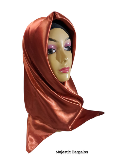 PLAIN SILK SQUARE SCARF 90X90cm