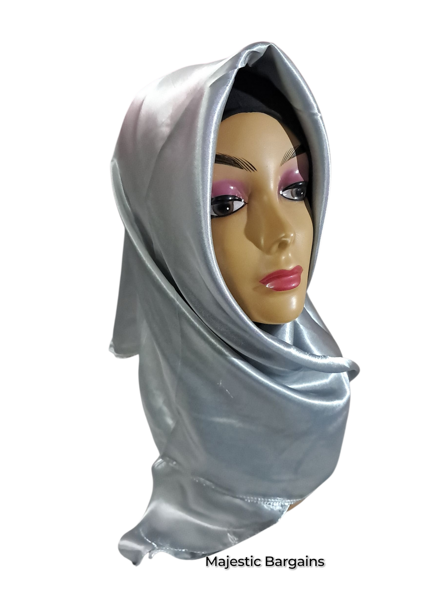 PLAIN SILK SQUARE SCARF 90X90cm