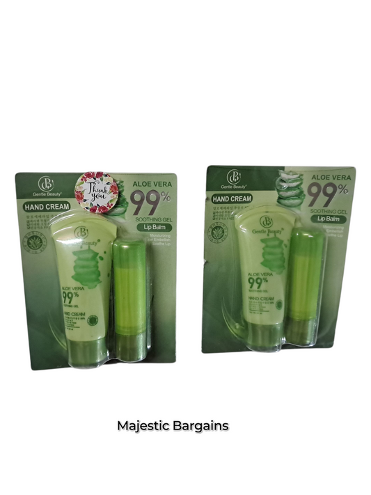 ALOE MINI HAND CREAM & LIP BALM SET