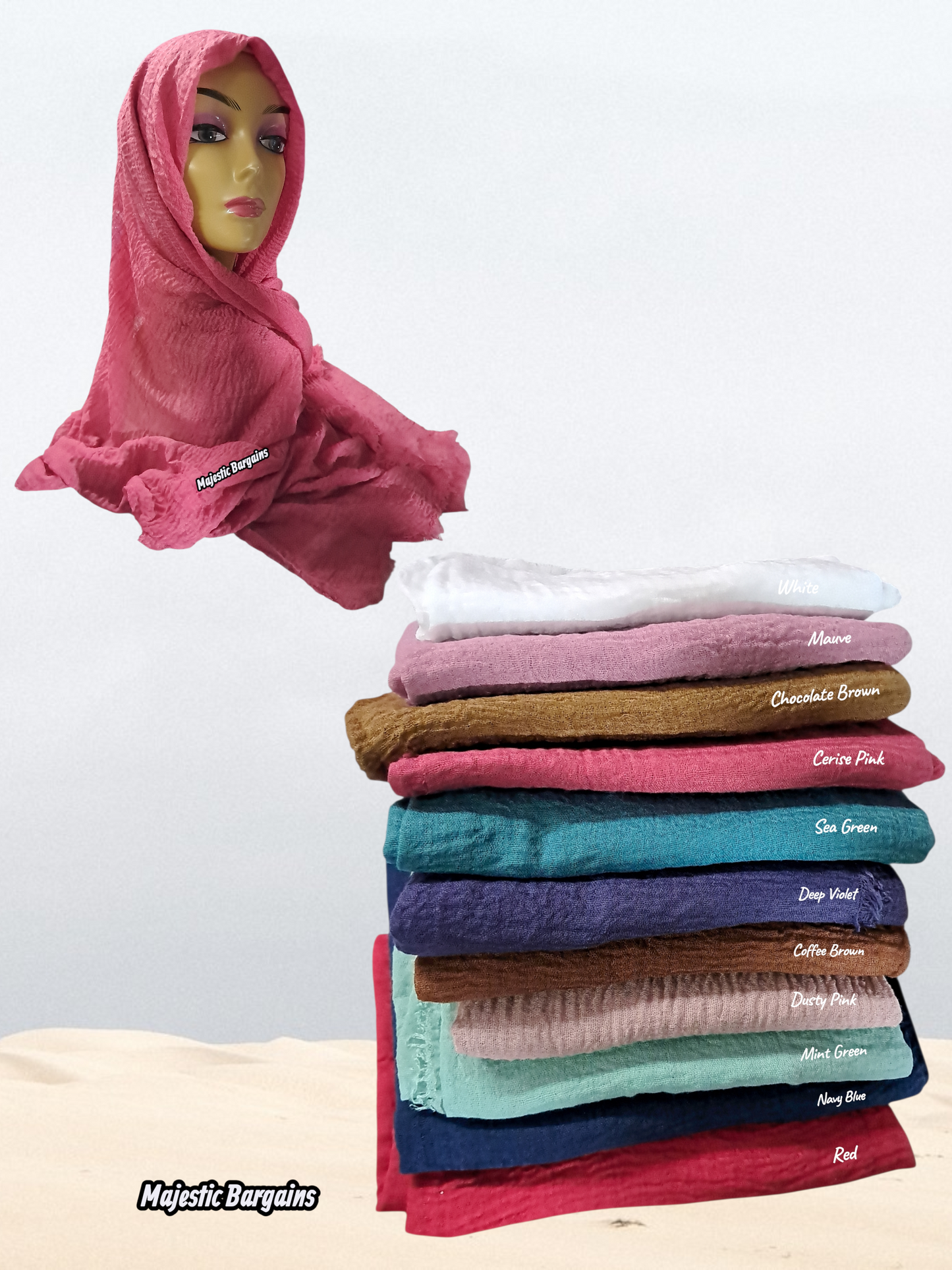 CRUSH COTTON SCARF
