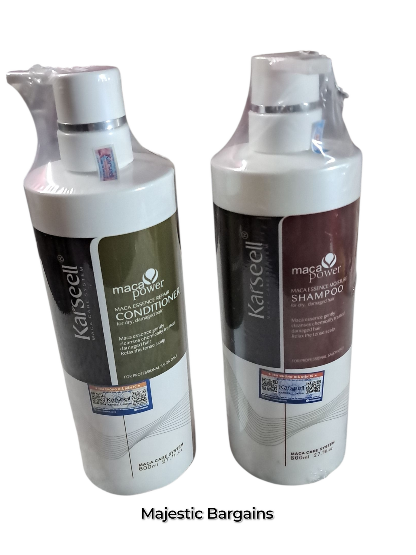 KARSEEL SHAMPOO/ CONDITIONER 800ML