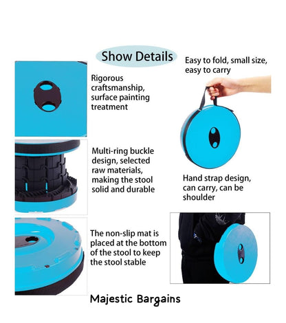 Telescopic folding stool